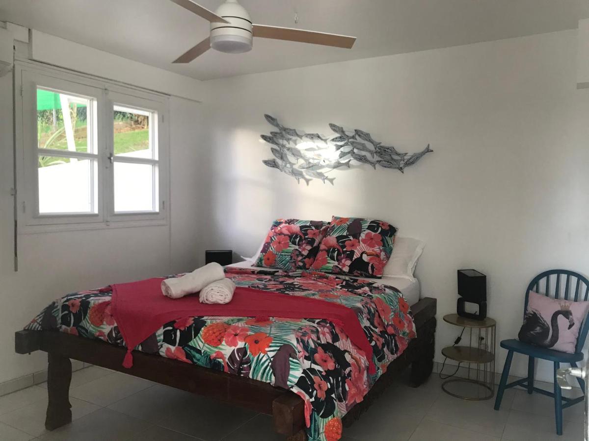 Appartement Prive Eco-Responsable, Vue Sur La Mer Des Caraibes Et Jardin Clos, Wifi, A 2Mn De La Plage 圣吕斯 外观 照片