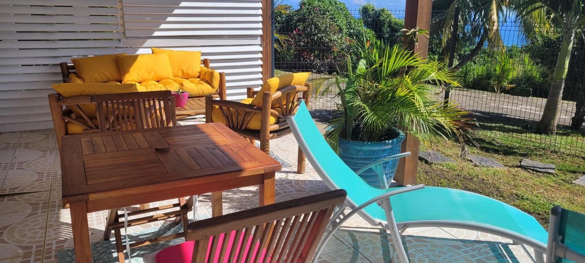 Appartement Prive Eco-Responsable, Vue Sur La Mer Des Caraibes Et Jardin Clos, Wifi, A 2Mn De La Plage 圣吕斯 外观 照片
